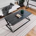 thumbnail image 2 of FurnitureR Morden Cross Legs Coffee Table, 2 of 9