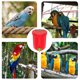 thumbnail image 2 of Cubo de basura para loros, inteligencia, desarrollo de aves de plástico, suministros, juguete para loros, mini cubo de basura con forma de fresa, 2 of 7