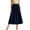AA-01-Navy, variant on QATAINLAV Business Skirts for Women Casual Elastic High Waisted Pleated Midi Skirts Solid Color Satin Flowy Swing Long Skirts Green M