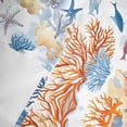 thumbnail image 3 of Valances for Windows Ocean Starfish Blue Coral Rod Pocket Short Curtain for Bathroom Living Room Bedroom Watercolor Underwater World 1 Panel 42x12in, 3 of 9