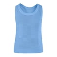 thumbnail image 5 of WomenRound Neck Crochet Hollow Out Sleeveless Casual Crop Knit Sweater Tank Tops, 5 of 6