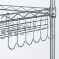 thumbnail image 7 of CAIHONG 6 Wire Standing Shelf Units with Hook Shelving Steel Storage Rack Adjustable Unit Shelves for Laundry Bathroom Kitchen Pantry Closet 13.39"L x 13.39"W x 63”H, Silver Gray, 7 of 7