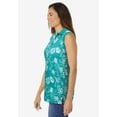 thumbnail image 3 of Woman Within Plus Size Sleeveless Polo Tunic, 3 of 5