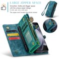 thumbnail image 5 of Fun-Casery for Samsung Galaxy Z Fold 6 Case,Retro Premium Folio Soft Leather Credit Card Slots RFID Blocking Kickstand Rugged Shockproof Protective Case with Strap for Samsung Galaxy Z Fold 6,Green, 5 of 7