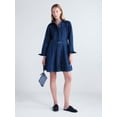 thumbnail image 2 of Free Assembly Women's and Women's Plus Denim Mini Shirtdress with Long Sleeves, Sizes XS-4X, 2 of 4