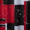 thumbnail image 5 of PRATYUS  Modern Geometric Shower Curtain Red,RED and Black White Waterproof Shower Curtain Set for Bathroom Restroom with Hooks 36x72, 5 of 7