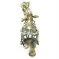 thumbnail image 2 of Feng Shui 9"(H) Brass Color Elegant Elephant Trunk Statue Wealth Lucky Figurine Home Decor Gift, 2 of 3