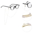 thumbnail image 3 of Unique Bargains 1 Pc Eyeglass Chain Glasses Chain Pearl Pattern 75cm L Gold Tone, 3 of 5