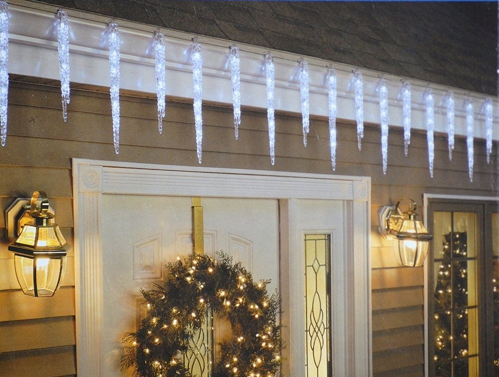 GE Twinkling LED Crystal Icicle Decorative Holiday Lights - 19 Icicle