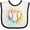 White and Black, variant on Inktastic Baseball Sports Heart Girls Baby Bib