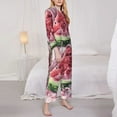 thumbnail image 3 of Yiaed Watermelon Splash Realism Art Print Pajamas Women's Long Sleeve Sleepwear Soft Button Down Loungewear Pjs Lounge Set Nightwear Womens Pajama Pants-Small, 3 of 7