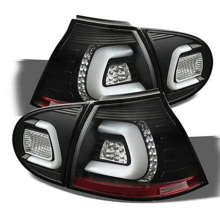 Black 2006-2009 VW Rabbit GTI R32 Lumileds LED Tube Tail Lights Lamps Left Right