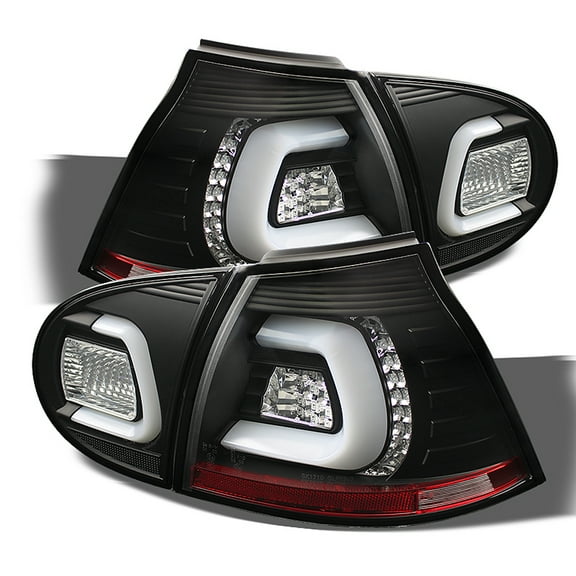 Black 2006-2009 VW Rabbit GTI R32 Lumileds LED Tube Tail Lights Lamps Left Right