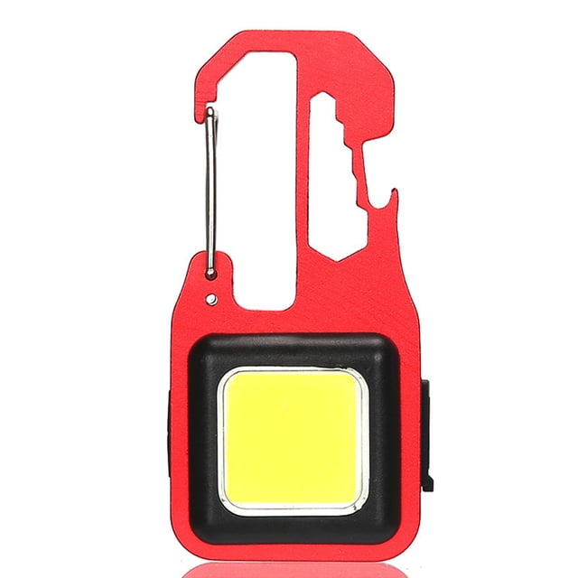 Billuyoard Mini linterna LED de alto lúmenes, llavero de emergencia, abrebotellas de bolsillo, luz de trabajo ajustable, Camping, escalada Iluminación y accesorios Rojo Billuyoard HA074452-03