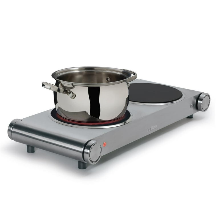 Salton Single Stainless Steel Coil Portable Electric Cooktop