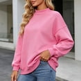 thumbnail image 5 of Crewneck Sweatshirts Women Crew Neck Long Sleeve Solid Color Loose Pullover Sweatshirt For Everyday Casual Ease Crew Neck Sweatshirts Women, 5 of 7