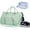 Green, variant on Travel Duffel Bag, Waterproof Shoulder Weekender Overnight Bag with Shoes Compartment and Wet Pocket, Carry on Bag with Toiletry Bag, Sport Gym Tote Bags for Swimming Yoga, Green