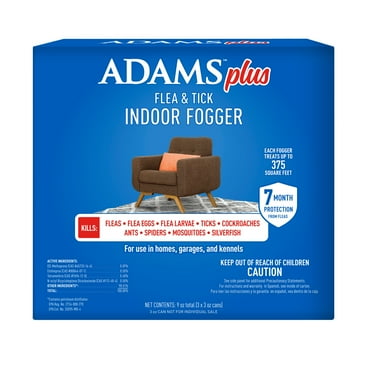 Adams Plus Flea & Tick Indoor Fogger, 3 Ounce (3 Pack)