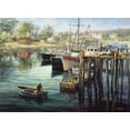thumbnail image 2 of Boehme, Nicky 18x14 Gold Ornate Wood Framed with Double Matting Museum Art Print Titled - Fishermans Domain, 2 of 4