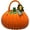 Orange, variant on YOUI-GIFTS Pumpkin Shoulder Bag 3D Glossy PU Purses Halloween Novelty Crossbody Bag holiday Party Gift Candy Bag