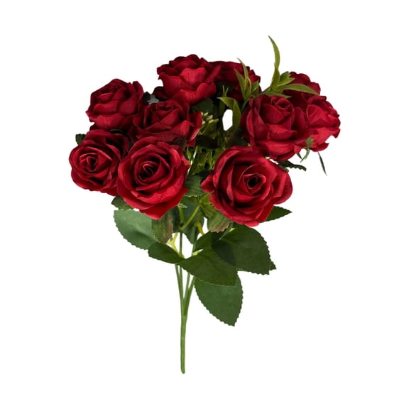 Boovnll Fake Flowers, UV Resistant Silk Roses with Long Stems Lifelike Bouquet, Artificial Flowers for Wedding Party Tables Centerpiece DIY Decor