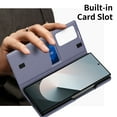 thumbnail image 3 of for Samsung Galaxy Z Fold 6 Case Smart Clear View, Slim Design Wallet Leather Anti-Scratch Shockproof Phone Case, Card Holder Pocket Cover For Samsung Galaxy Z Fold 6 Smart View,Purple, 3 of 7