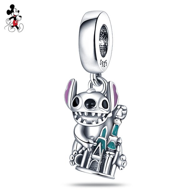 New Disney 925 Sterling Silver Mickey Mouse Minnie Series Charms Gift Beads DIY For Original Pandola Bracelet Jewelry Women Gift Gao Jinjia LED