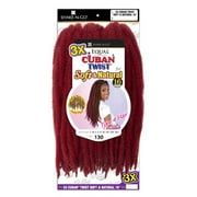Freetress Equal Crochet Braids 3X Cuban Twist Soft N Natural 16 (1B)