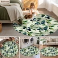 thumbnail image 5 of Round Rug 5Ft Washable Non-Slip, Blueberry Botanical Circle Area Rugs for Living Room Bedroom, Spring Leaves Branches Farmhouse Indoor Floor Mats Carpet Runner for Home Decor Aesthetic, 5 of 8