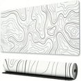 thumbnail image 4 of Topographic Mouse Pad, White Extended Gaming Mouse Pad, Topographic Desk Mat Laptop Waterproof Desk Decor Writing Pad For Work, Game, Office, Home - Topographic Contour, 4 of 6