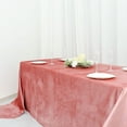thumbnail image 6 of Balsa Circle 90" x 156" Dusty Rose Rectangular Premium Velvet Tablecloth Table Linens, 6 of 8