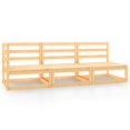 thumbnail image 1 of vidaXL 3 Piece Garden Lounge Set Solid Pinewood, 1 of 5