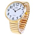 thumbnail image 1 of STC Gold Super Large Face Easy to Read Stretch Band Watch, 1 of 3
