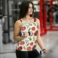 thumbnail image 6 of Uemuo Tomatoes Pattern Workout Tank Tops for Women Breathable Moisture-wicking tank top Sleeveless Running Loose Fit Yoga Tops Active Shirts Sports Gym Exercise, 6 of 9