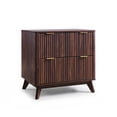 thumbnail image 5 of Keywhat Lateral File Cabinets with 2 Drawers, Modern Large Filing Organization with Fluted Texture Design for Letter/Legal/A4 Size Files, Home Office, Dark Walnut, 5 of 6