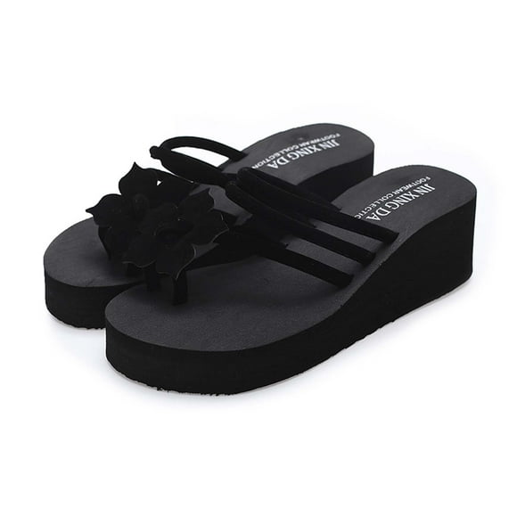 Slippers for Womens Slippers Flip Flops Womens Summer Wedge Heel Platform Slippers Flip Flops Beach Shoes