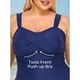thumbnail image 5 of Summer Mae Plus Size Two Piece Swimsuits for Women Tankini Bathing Suits Flowy Swim Dress with Shorts, 5 of 7
