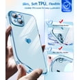 thumbnail image 3 of LeYi for iPhone 15 Case: Soft Cute Shockproof Slim, Tempered Glass Screen Protector 2 Pcs, Blue, 3 of 7