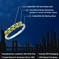 thumbnail image 2 of Gem Stone King 925 Silver and 10K Yellow Gold Green Peridot Wedding-Bands Ring for Women | 1.50 Cttw | Round 4MM | Gemstone August Birthstone | Size 7, 2 of 6