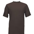 thumbnail image 2 of Mens Dressy T-Shirt  Log-In Uomo Soft Crew Neck Corded Short Sleeves 218 Brown, 2 of 3