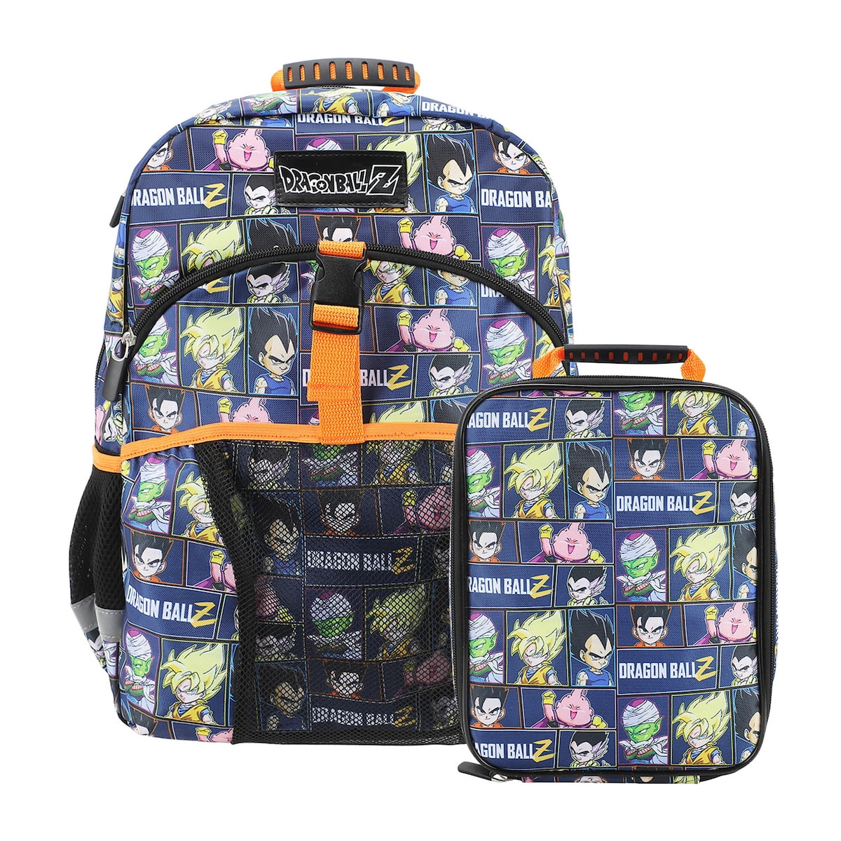 Dragon Ball Z Super Saiyan 2-Piece 16" Premium Backpack & Lunch Kit Set