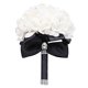 thumbnail image 4 of Nvzi Ramo de novia de rosas artificiales, ramo de flores rosas para dama de honor con cintas de diamantes, ramos de flores falsas para bodas, compromisos, iglesias, 4 of 5