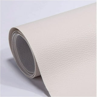 QJH 20*135cm White Self-Adhesive Back Adhesive Artificial Leather Repair  Patch, Imitation Lychee Texture High Viscosity Waterproof Breathable Wear  Resistant Scratch Soft Leather Patch, Can Be Used For DIY Mobile Phone  Case, Car
