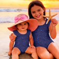 thumbnail image 4 of Abcomgle Kids One Piece Swimsuit Girls Glitter Sequin Graphic One Piece Swimsuits for Little Girls Ruffled Stretchy Girls Swimwear, 4 of 7