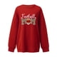 thumbnail image 2 of Gibobby Sudadera oversize mujer Sudaderas de gran tamaño para mujer estilo casual de manga larga ajuste relajado color sólido cuello redondo túnica(Rojo,CH), 2 of 3