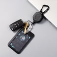 thumbnail image 2 of 1pc Heavy Duty Retractable Badge Reel Keychain Strap Tactical ID Badge Reel Strap Steel Retractable Rope 1 set, 2 of 6