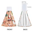 thumbnail image 3 of Yayeee Kitchen Hanging Hand Towels Set of 2 with Loop Bathroom Absorbent Tie Towel, Pink Christmas Santa, 3 of 7
