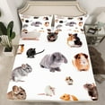 thumbnail image 2 of Castle Fairy Teens Rabbit Guinea Pig 4-Piece Full Size Sheets,Kawaii Totoro Bed Sheets,Cute Animal Lightweight Sheet Sets,Breathable Home Decor, 2 of 7