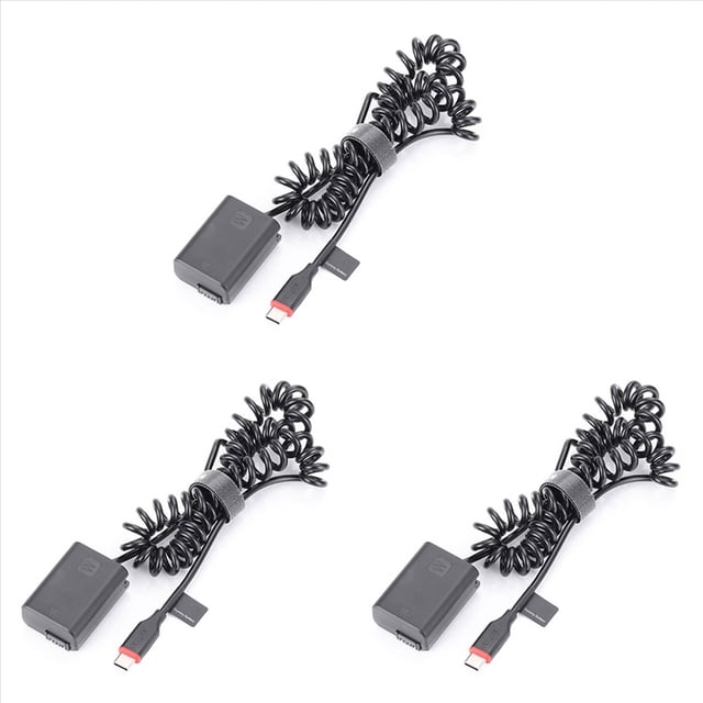 3X NP-FW50 BateríA Simulada CC Adaptador de CA AC-PW20 para CáMara So- Alpha A6400 ILCE-6400 6500 6300 6000 5100 5000 3000