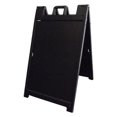 thumbnail image 1 of Plasticade 140NSBKBOXED Signicade Deluxe A-Frame Sidewalk Curb Sign Portable Folding Double-Sided Display with Quick-Change System, Black, 1 of 4